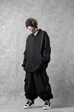 画像をギャラリービューアに読み込む, N/07 exclusive WIDE FLAP BOMBER JACKET / GAUDI SMOOTH JERSEY (BLACK)