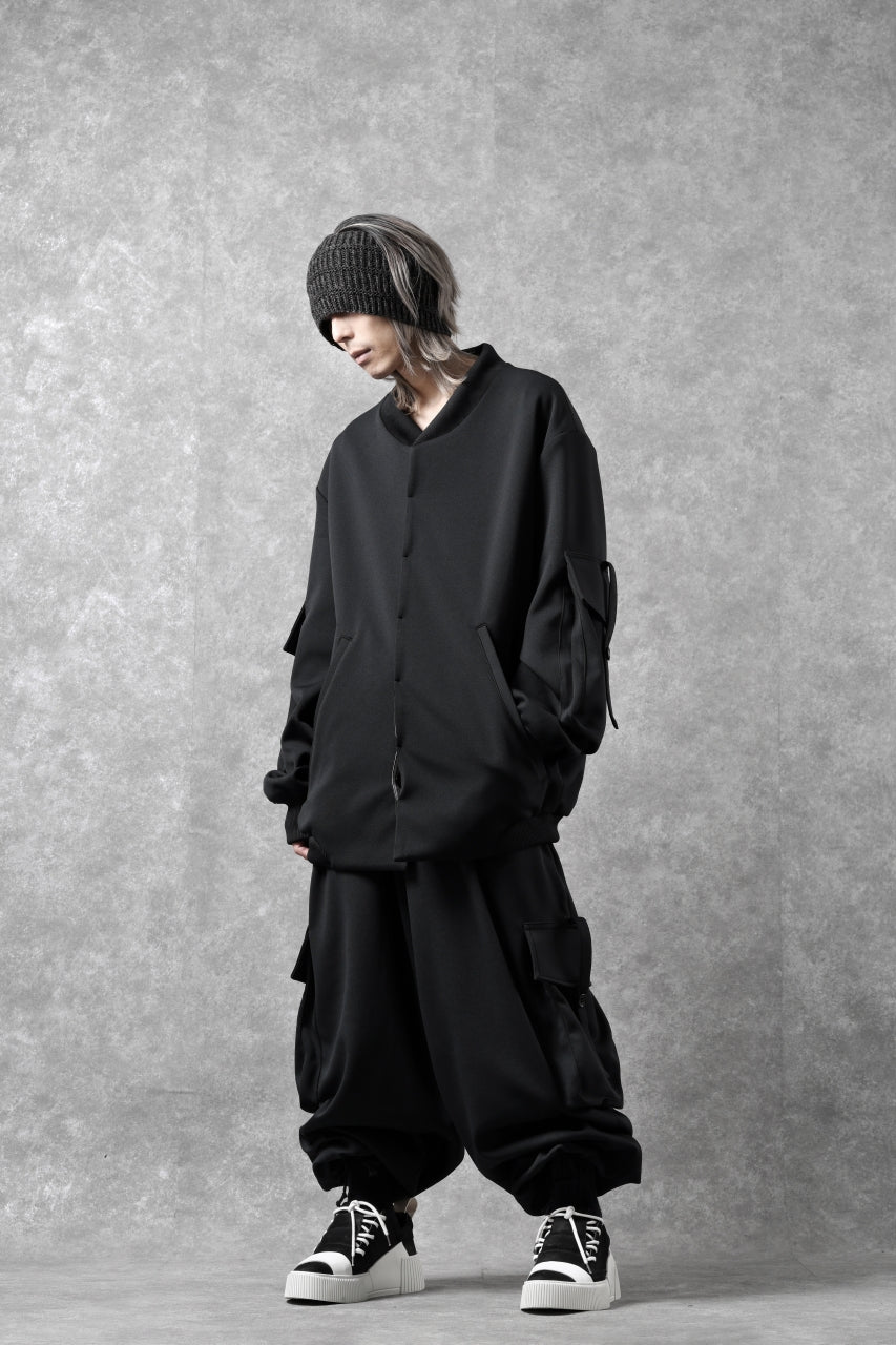 画像をギャラリービューアに読み込む, N/07 exclusive WIDE FLAP BOMBER JACKET / GAUDI SMOOTH JERSEY (BLACK)