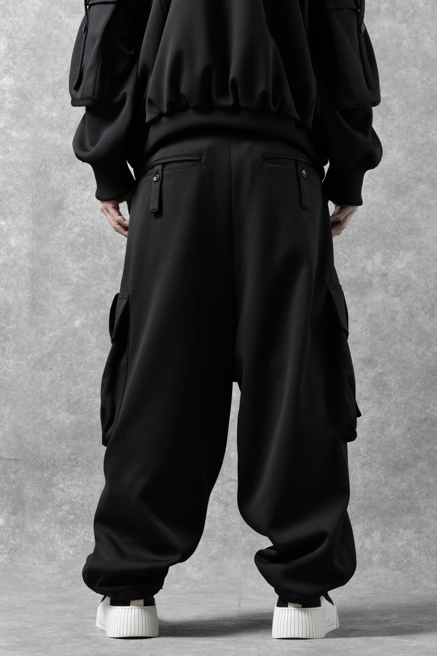 画像をギャラリービューアに読み込む, N/07 exclusive WIDE FLAP CARGO PANTS / GAUDI SMOOTH JERSEY (BLACK)