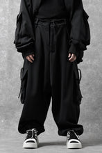 画像をギャラリービューアに読み込む, N/07 exclusive WIDE FLAP CARGO PANTS / GAUDI SMOOTH JERSEY (BLACK)