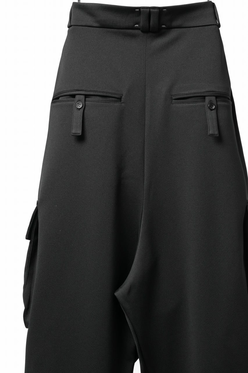 画像をギャラリービューアに読み込む, N/07 exclusive WIDE FLAP CARGO PANTS / GAUDI SMOOTH JERSEY (BLACK)