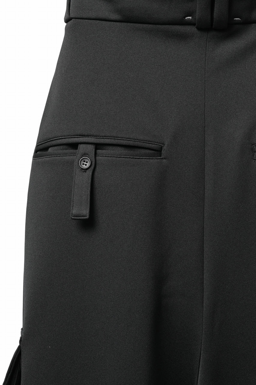 画像をギャラリービューアに読み込む, N/07 exclusive WIDE FLAP CARGO PANTS / GAUDI SMOOTH JERSEY (BLACK)