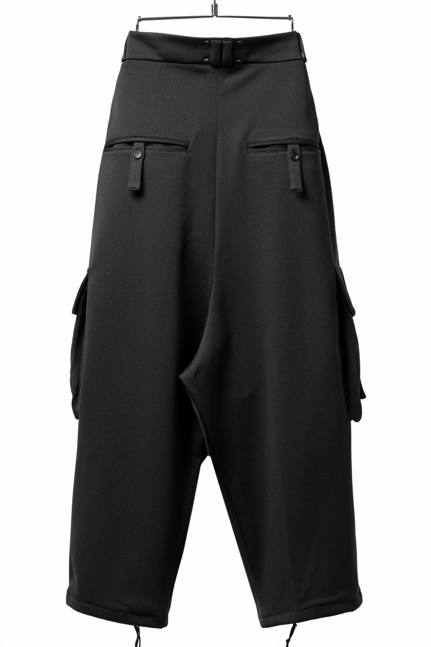 画像をギャラリービューアに読み込む, N/07 exclusive WIDE FLAP CARGO PANTS / GAUDI SMOOTH JERSEY (BLACK)