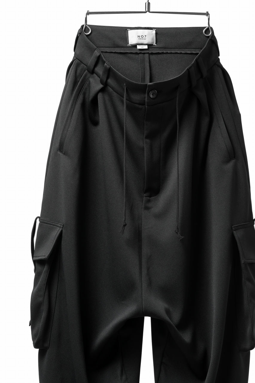 画像をギャラリービューアに読み込む, N/07 exclusive WIDE FLAP CARGO PANTS / GAUDI SMOOTH JERSEY (BLACK)