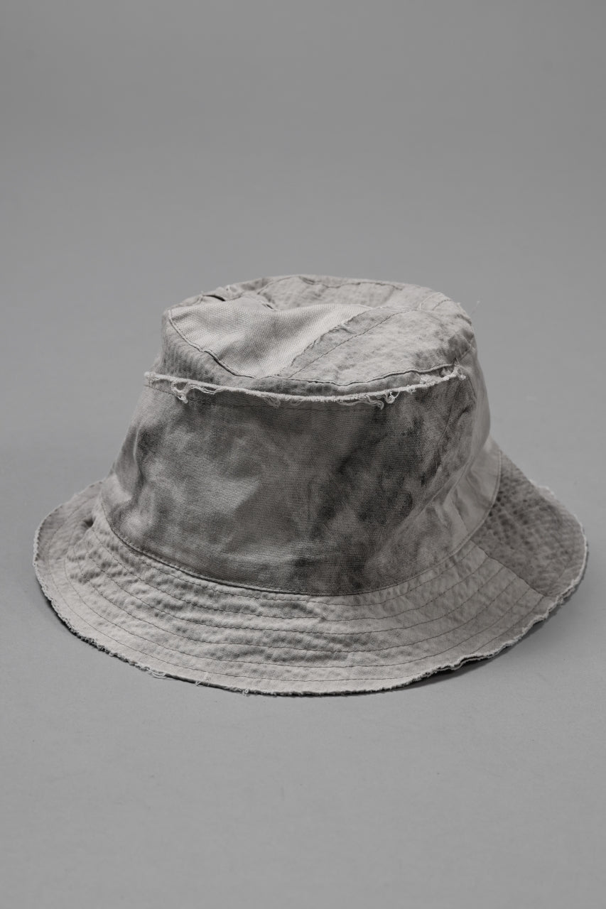 画像をギャラリービューアに読み込む, daub DYEING PATCHWORK BUCKET HAT / LIGHT CANVAS×STRIPE (DUST)