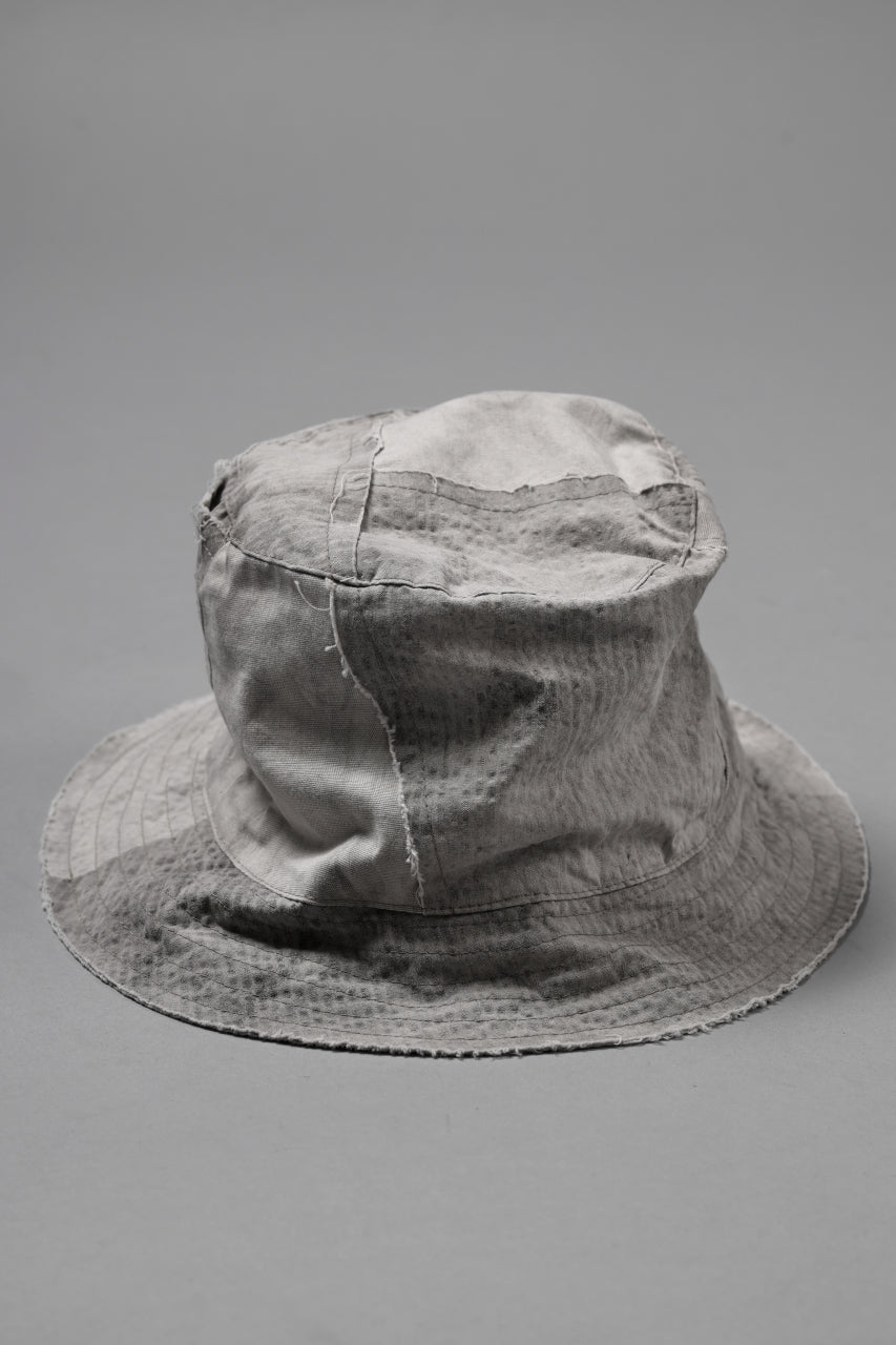 画像をギャラリービューアに読み込む, daub DYEING PATCHWORK BUCKET HAT / LIGHT CANVAS×STRIPE (DUST)