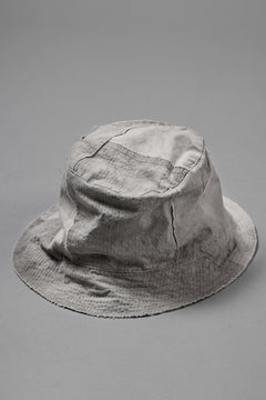 画像をギャラリービューアに読み込む, daub DYEING PATCHWORK BUCKET HAT / LIGHT CANVAS×STRIPE (DUST)