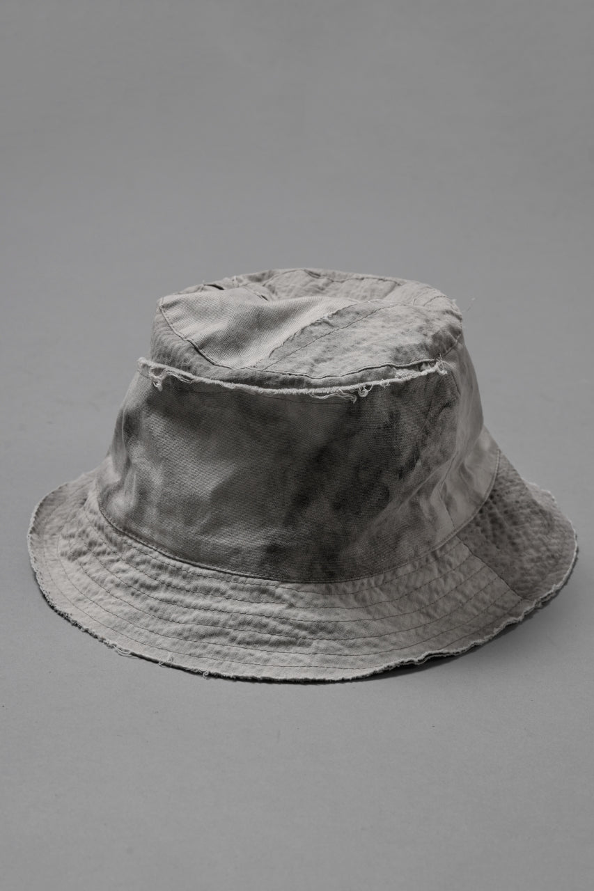 画像をギャラリービューアに読み込む, daub DYEING PATCHWORK BUCKET HAT / LIGHT CANVAS×STRIPE (DUST)
