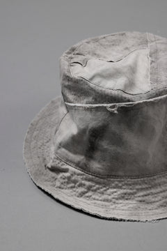 画像をギャラリービューアに読み込む, daub DYEING PATCHWORK BUCKET HAT / LIGHT CANVAS×STRIPE (DUST)