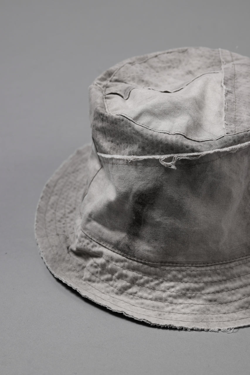 画像をギャラリービューアに読み込む, daub DYEING PATCHWORK BUCKET HAT / LIGHT CANVAS×STRIPE (DUST)