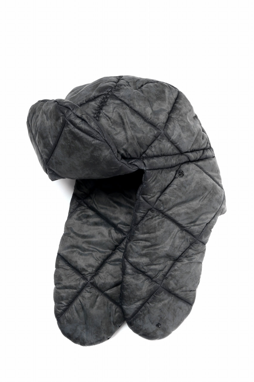 masnada QUILTED TRAPPER HAT / OVER STUFFED PAPER NYLON (LEGION)