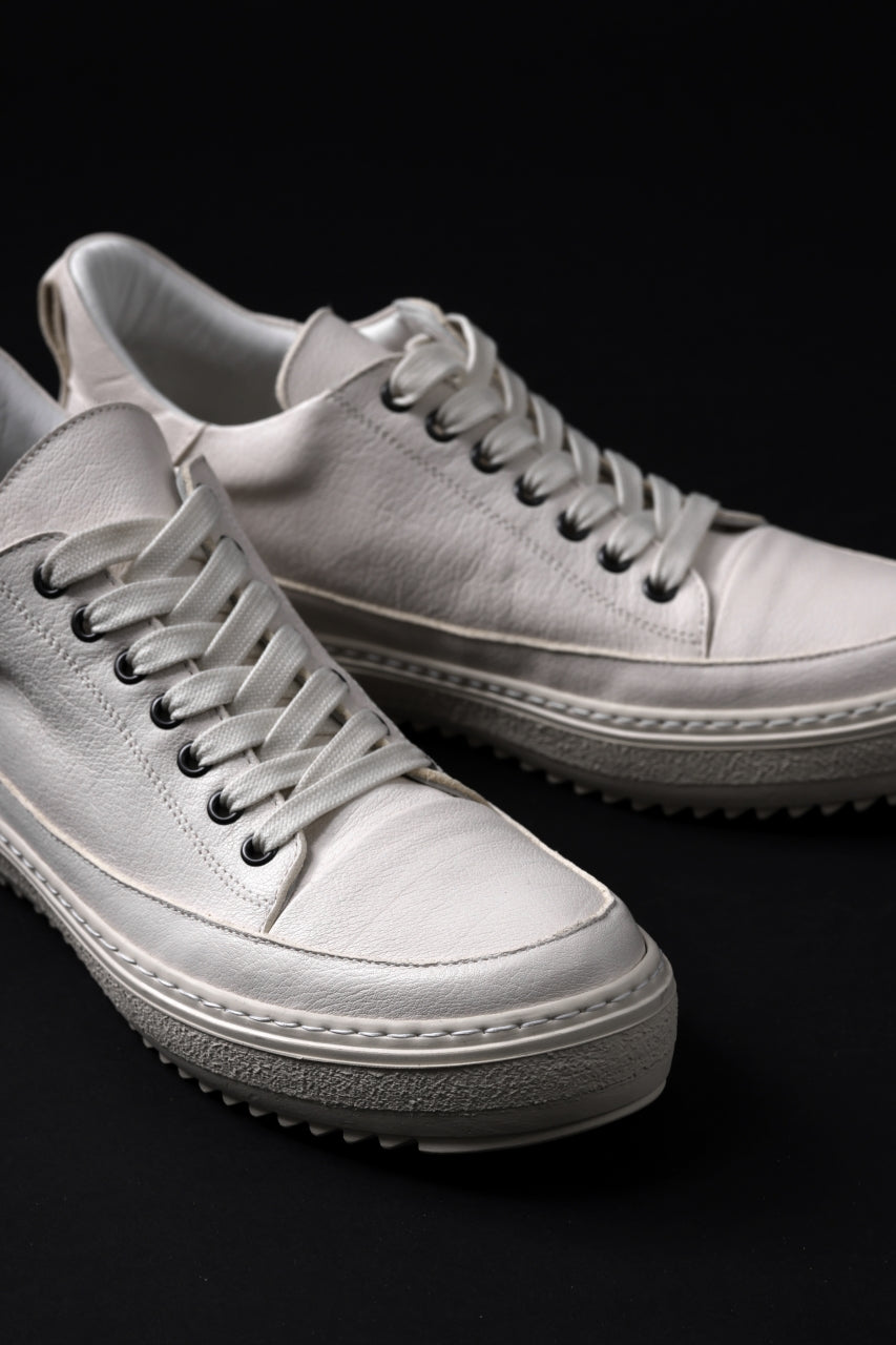 画像をギャラリービューアに読み込む, masnada LOW TOP SNEAKER / CALF SKIN LEATHER (CHALK)