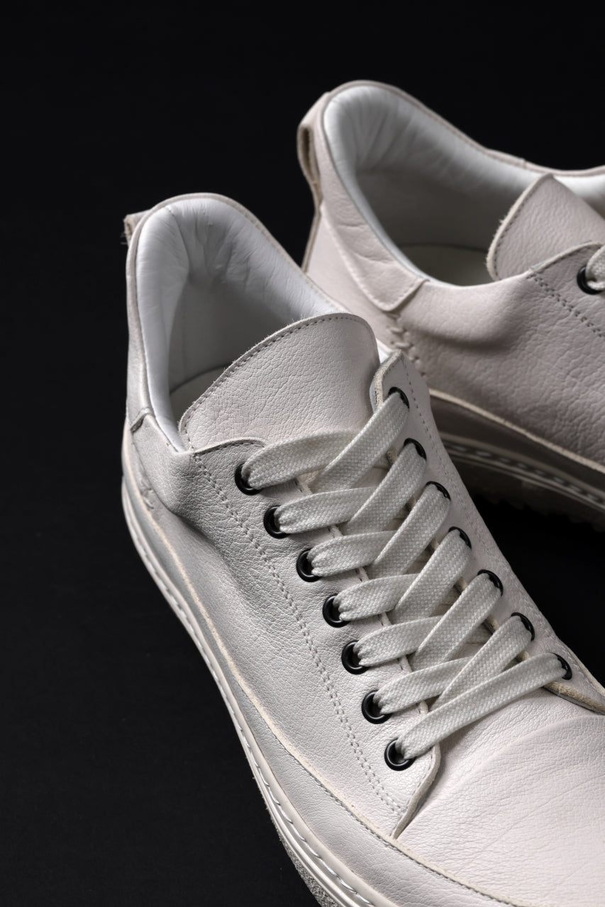 画像をギャラリービューアに読み込む, masnada LOW TOP SNEAKER / CALF SKIN LEATHER (CHALK)
