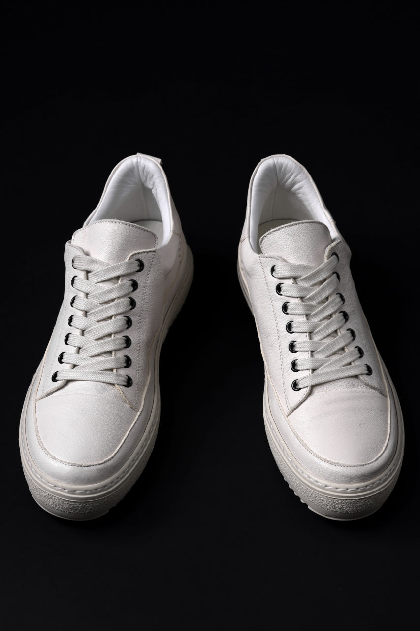 画像をギャラリービューアに読み込む, masnada LOW TOP SNEAKER / CALF SKIN LEATHER (CHALK)