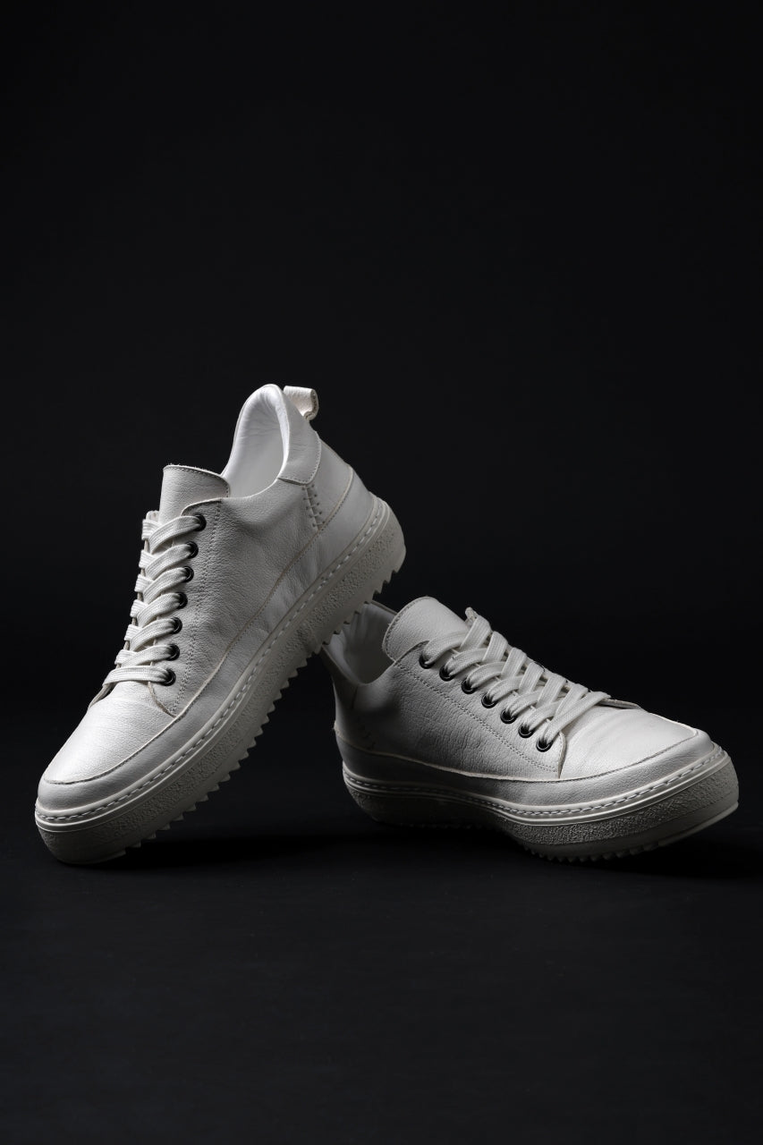 画像をギャラリービューアに読み込む, masnada LOW TOP SNEAKER / CALF SKIN LEATHER (CHALK)