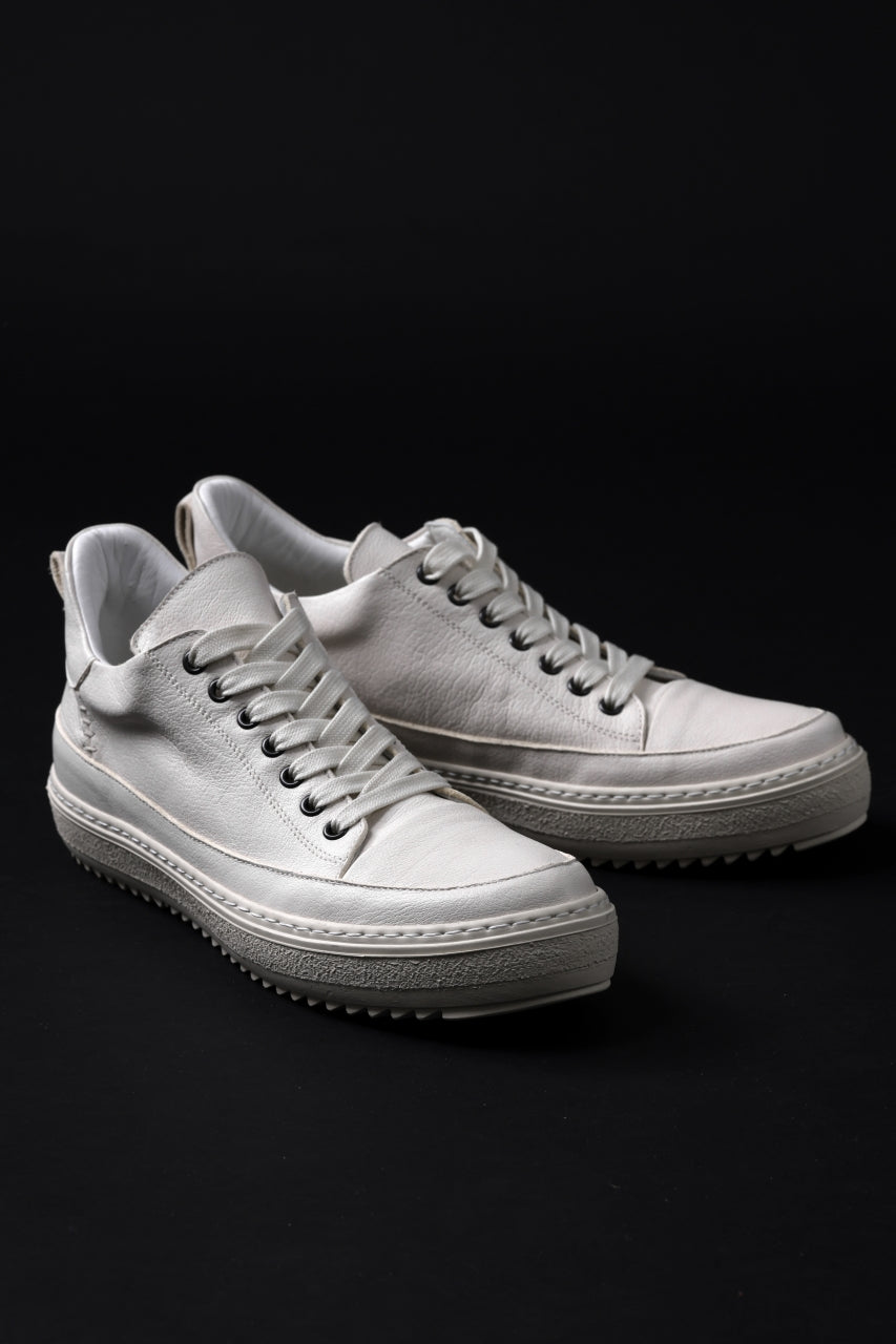 画像をギャラリービューアに読み込む, masnada LOW TOP SNEAKER / CALF SKIN LEATHER (CHALK)