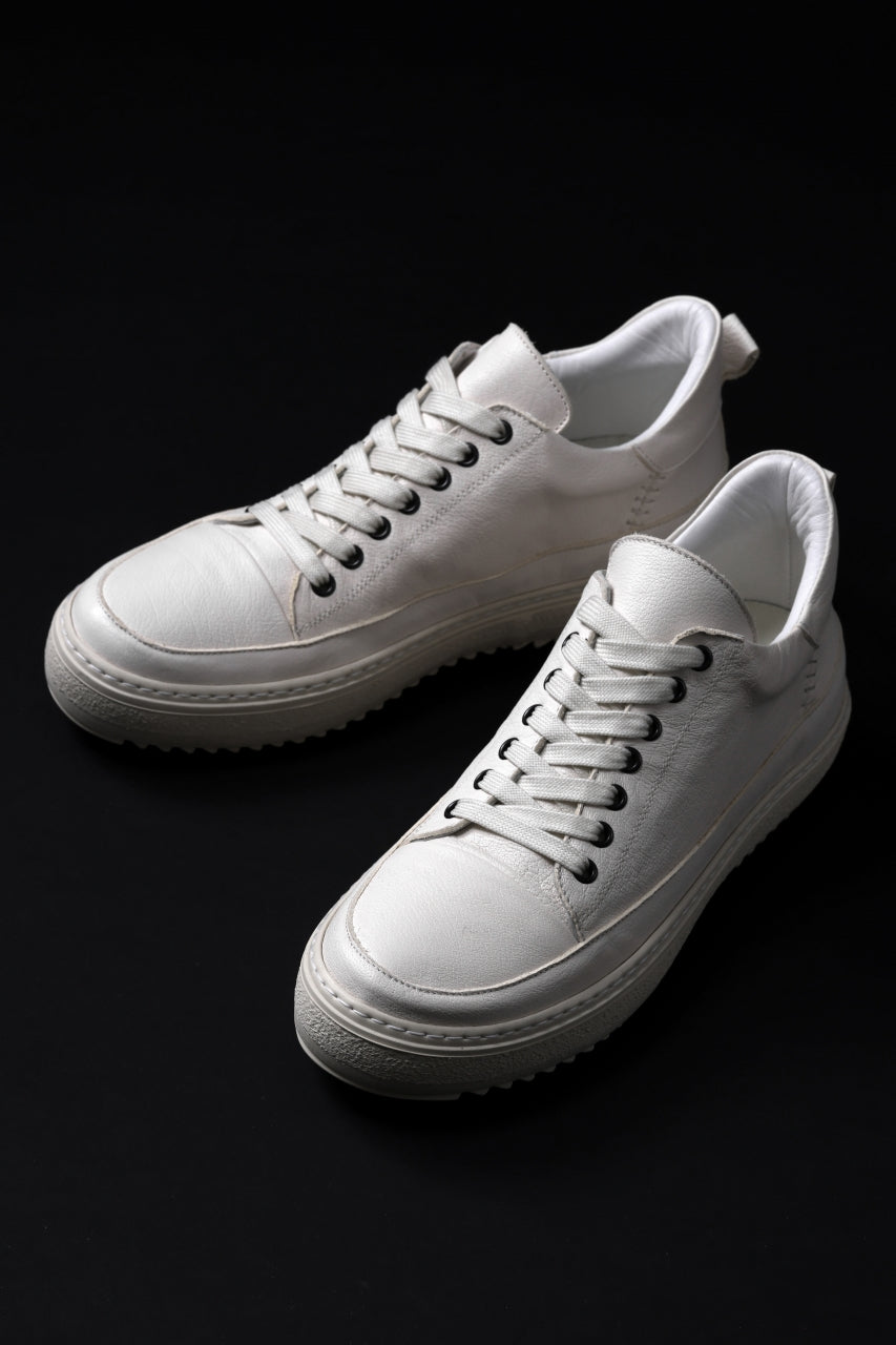 画像をギャラリービューアに読み込む, masnada LOW TOP SNEAKER / CALF SKIN LEATHER (CHALK)