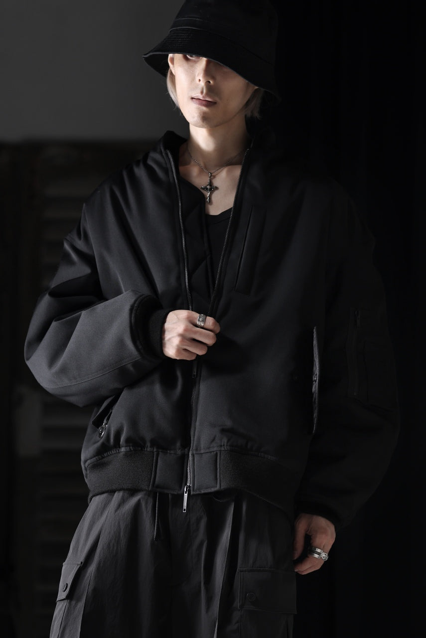 画像をギャラリービューアに読み込む, th products 3D Collar MA-1 / wool gabardine (black)