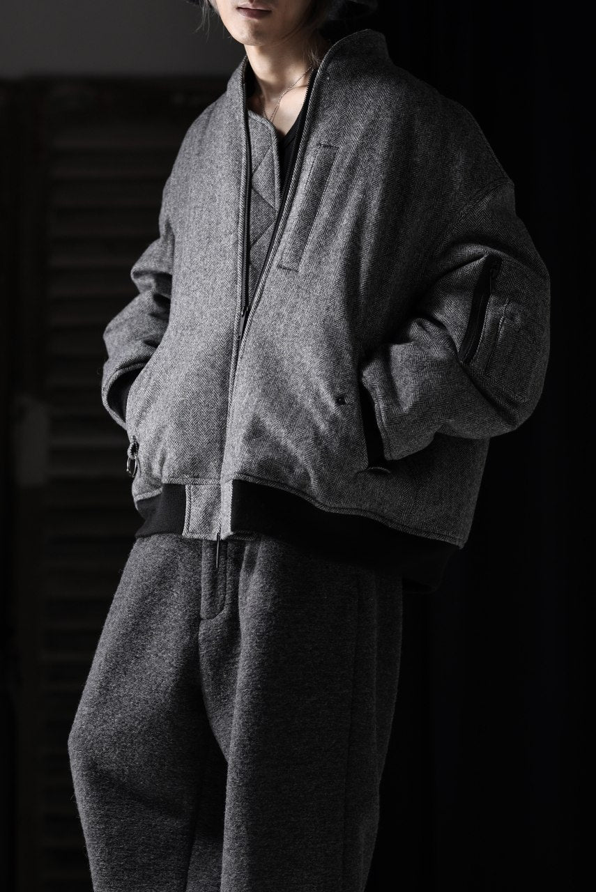 画像をギャラリービューアに読み込む, TARO HORIUCHI / th products 3D Collar MA-1 / herringbone tweed (gray)