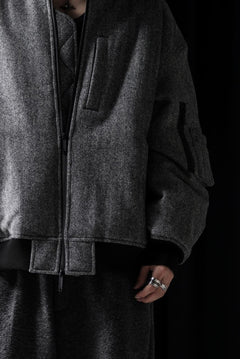 画像をギャラリービューアに読み込む, TARO HORIUCHI / th products 3D Collar MA-1 / herringbone tweed (gray)