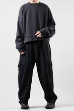 画像をギャラリービューアに読み込む, Y's for men STRIPED PATTERN PANTS / WOOL SURGE STRIPE (BLACK)