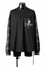 画像をギャラリービューアに読み込む, mastermind JAPAN COMBINED CHECK LS TOPS (BLACK x GRAY CHECK)