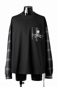 画像をギャラリービューアに読み込む, mastermind JAPAN COMBINED CHECK LS TOPS (BLACK x GRAY CHECK)