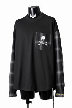 画像をギャラリービューアに読み込む, mastermind JAPAN COMBINED CHECK LS TOPS (BLACK x GRAY CHECK)