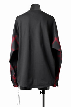 画像をギャラリービューアに読み込む, mastermind JAPAN COMBINED CHECK LS TOPS (BLACK x RED CHECK)