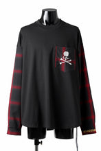 画像をギャラリービューアに読み込む, mastermind JAPAN COMBINED CHECK LS TOPS (BLACK x RED CHECK)