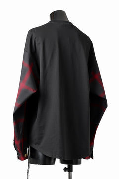 画像をギャラリービューアに読み込む, mastermind JAPAN COMBINED CHECK LS TOPS (BLACK x RED CHECK)