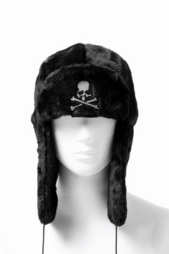 Load image into Gallery viewer, mastermind JAPAN FAUX FUR FLYING CAP (BLACK)