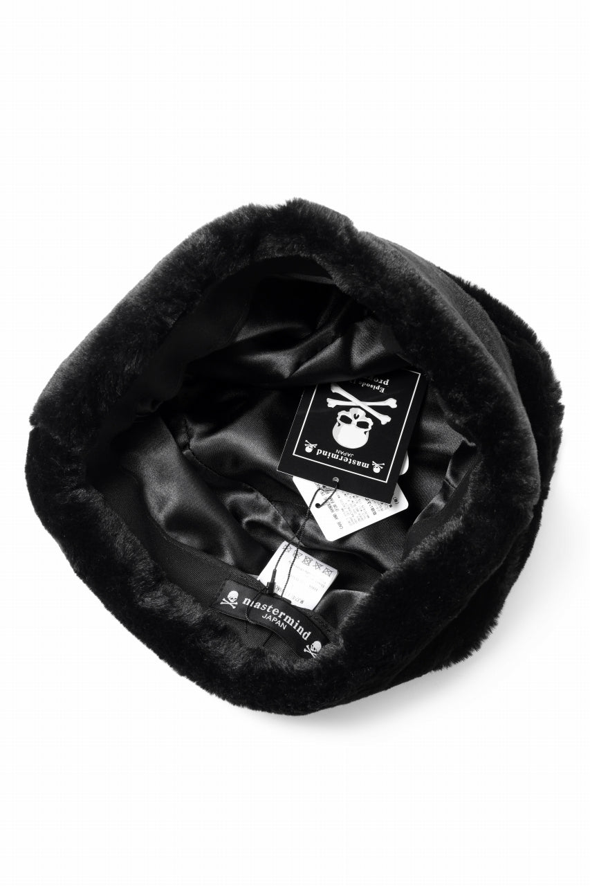 Load image into Gallery viewer, mastermind JAPAN FAUX FUR HAT (BLACK)