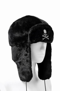 Load image into Gallery viewer, mastermind JAPAN FAUX FUR FLYING CAP (BLACK)