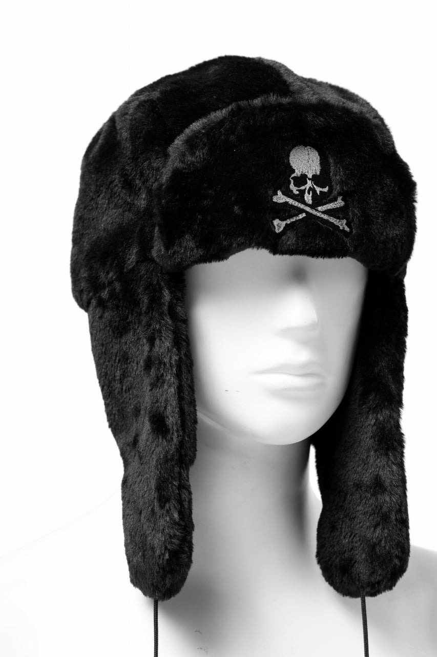 Load image into Gallery viewer, mastermind JAPAN FAUX FUR FLYING CAP (BLACK)