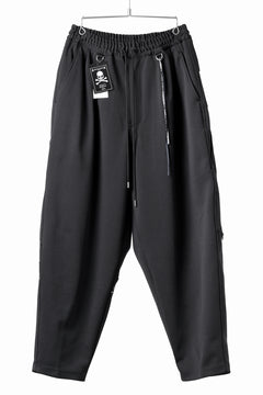 画像をギャラリービューアに読み込む, mastermind JAPAN WIDE FIT TROUSERS / HIGH END STRETCH JERSEY (BLACK)