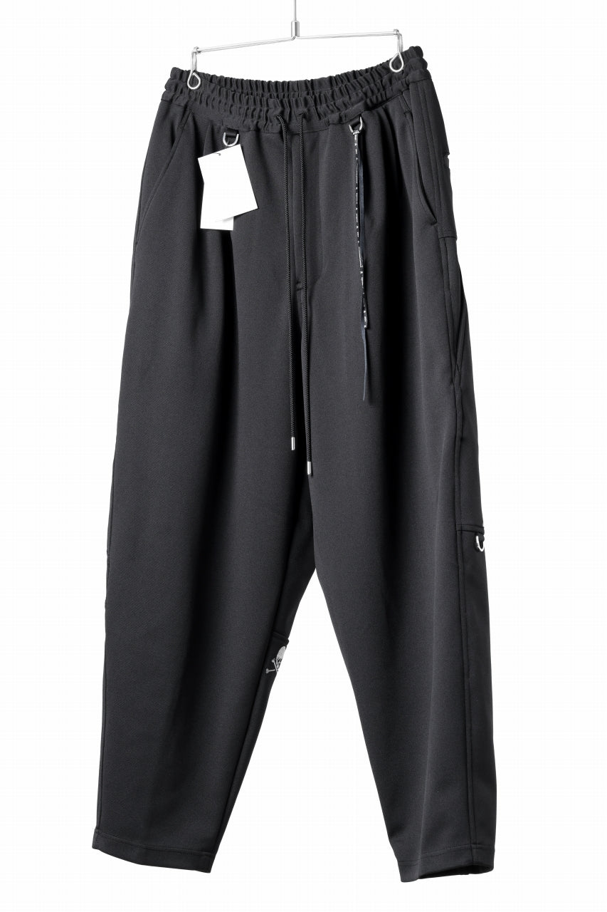 画像をギャラリービューアに読み込む, mastermind JAPAN WIDE FIT TROUSERS / HIGH END STRETCH JERSEY (BLACK)