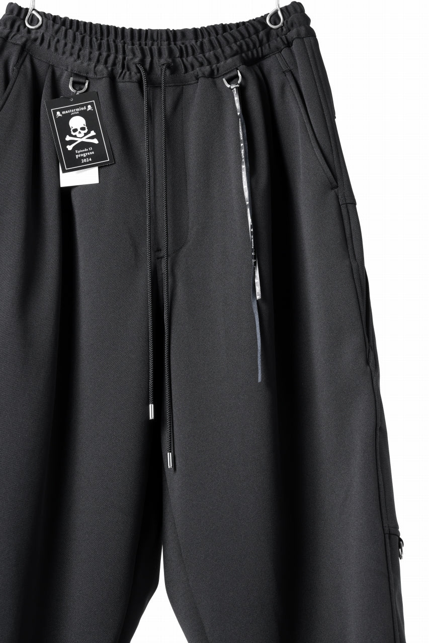 画像をギャラリービューアに読み込む, mastermind JAPAN WIDE FIT TROUSERS / HIGH END STRETCH JERSEY (BLACK)