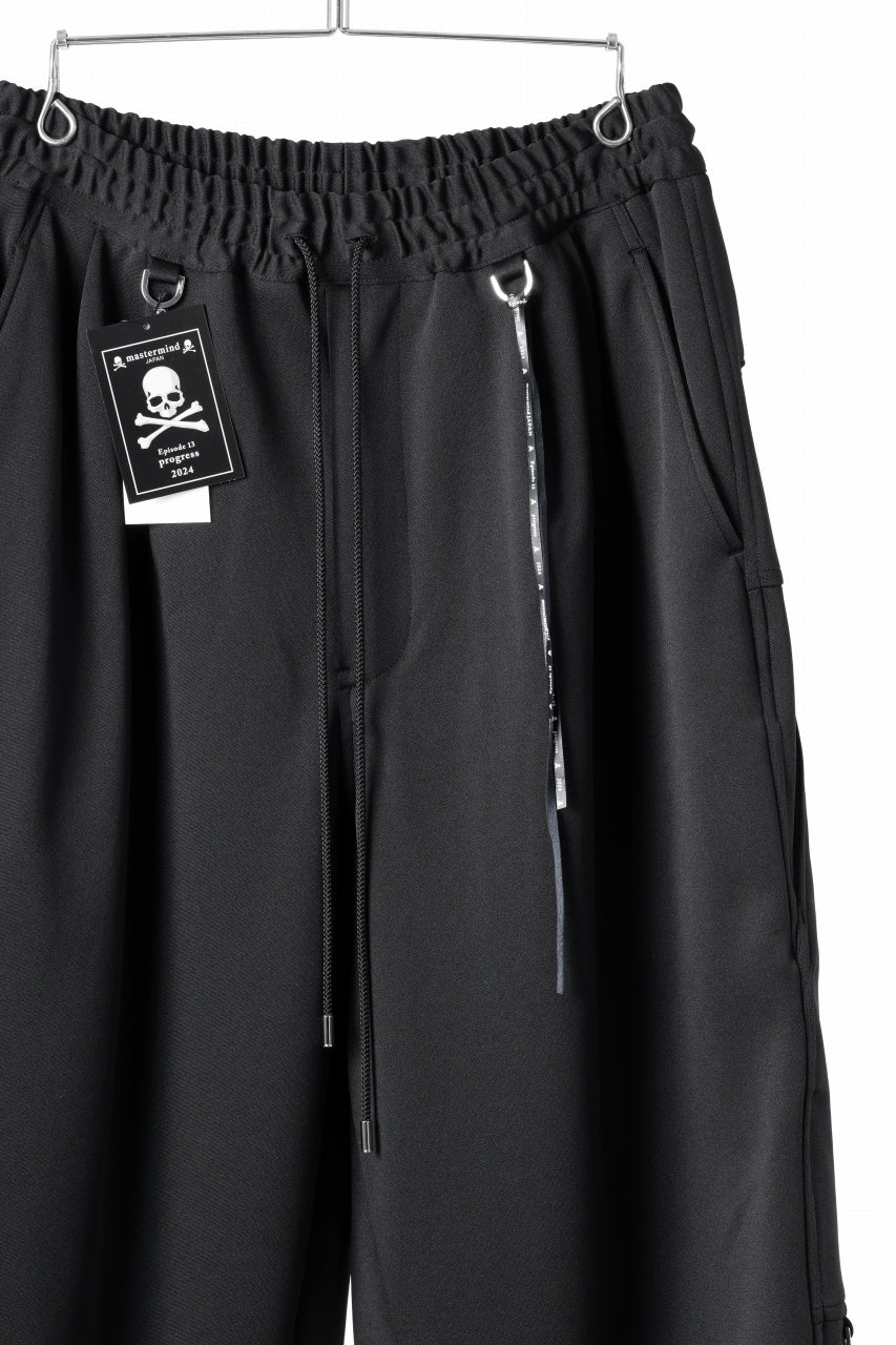画像をギャラリービューアに読み込む, mastermind JAPAN WIDE FIT TROUSERS / HIGH END STRETCH JERSEY (BLACK)