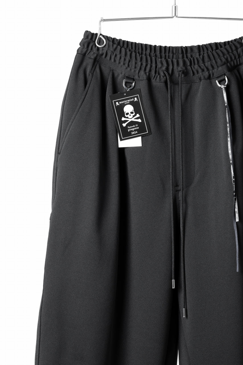 画像をギャラリービューアに読み込む, mastermind JAPAN WIDE FIT TROUSERS / HIGH END STRETCH JERSEY (BLACK)