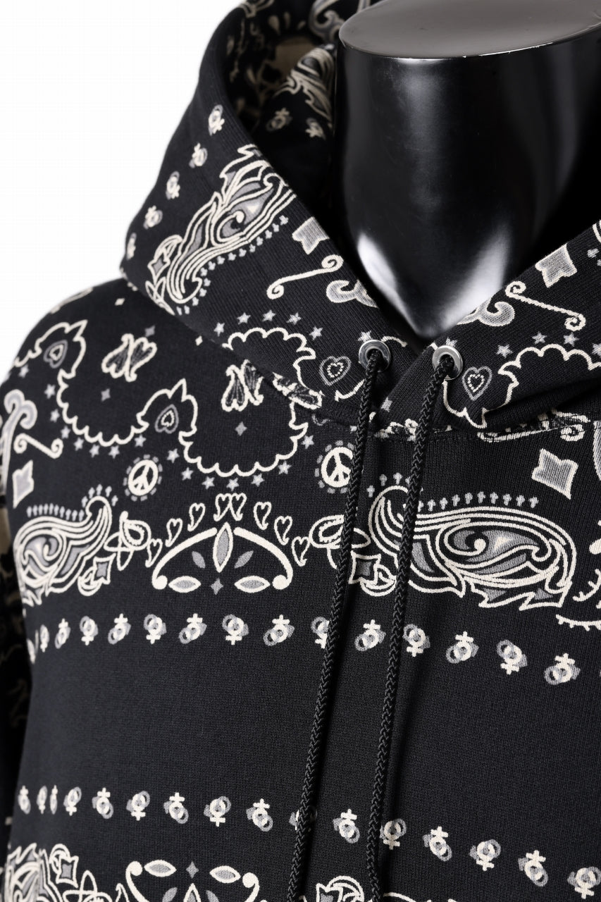 Load image into Gallery viewer, mastermind JAPAN BANDANA HOODIE / REGULAR FIT (BLACK BASE)