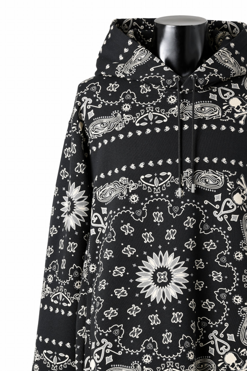 Load image into Gallery viewer, mastermind JAPAN BANDANA HOODIE / REGULAR FIT (BLACK BASE)