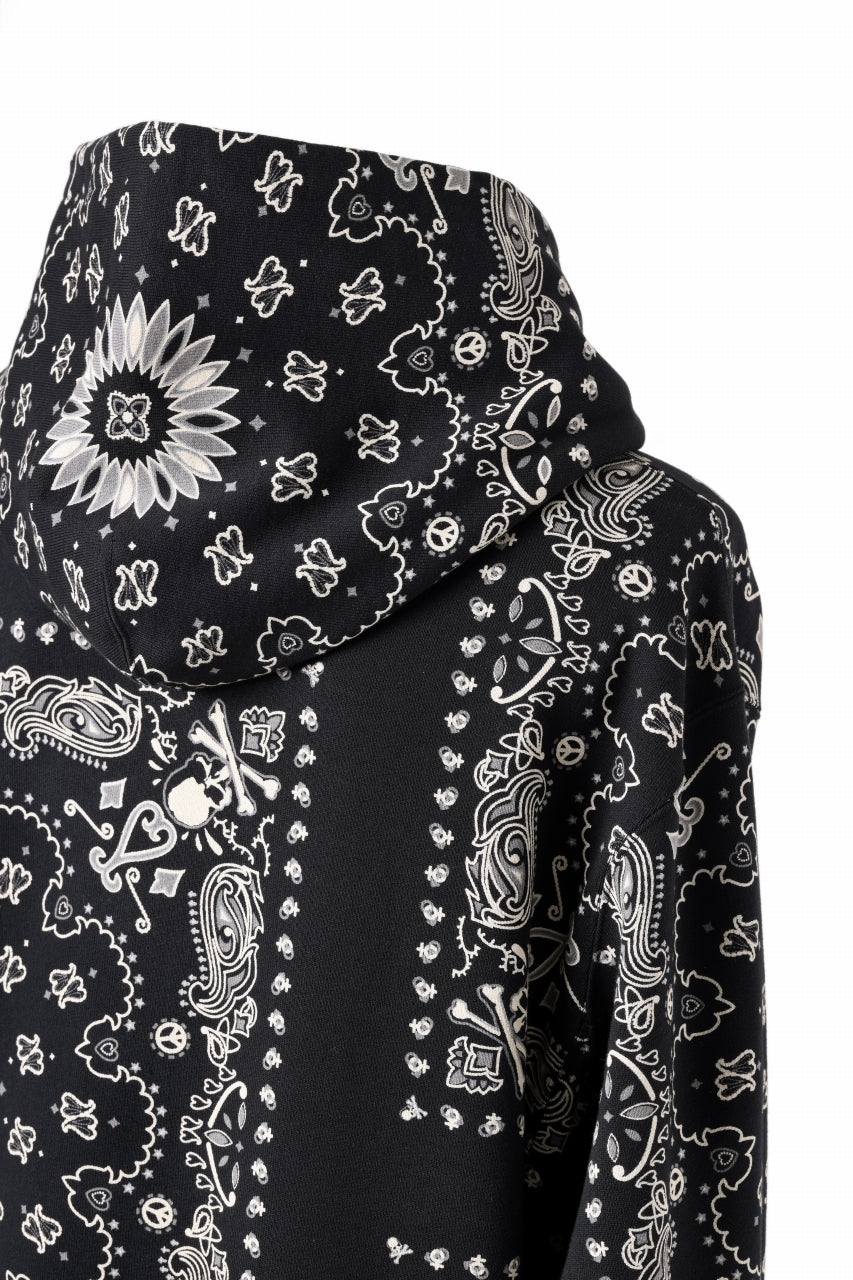 Load image into Gallery viewer, mastermind JAPAN BANDANA HOODIE / REGULAR FIT (BLACK BASE)