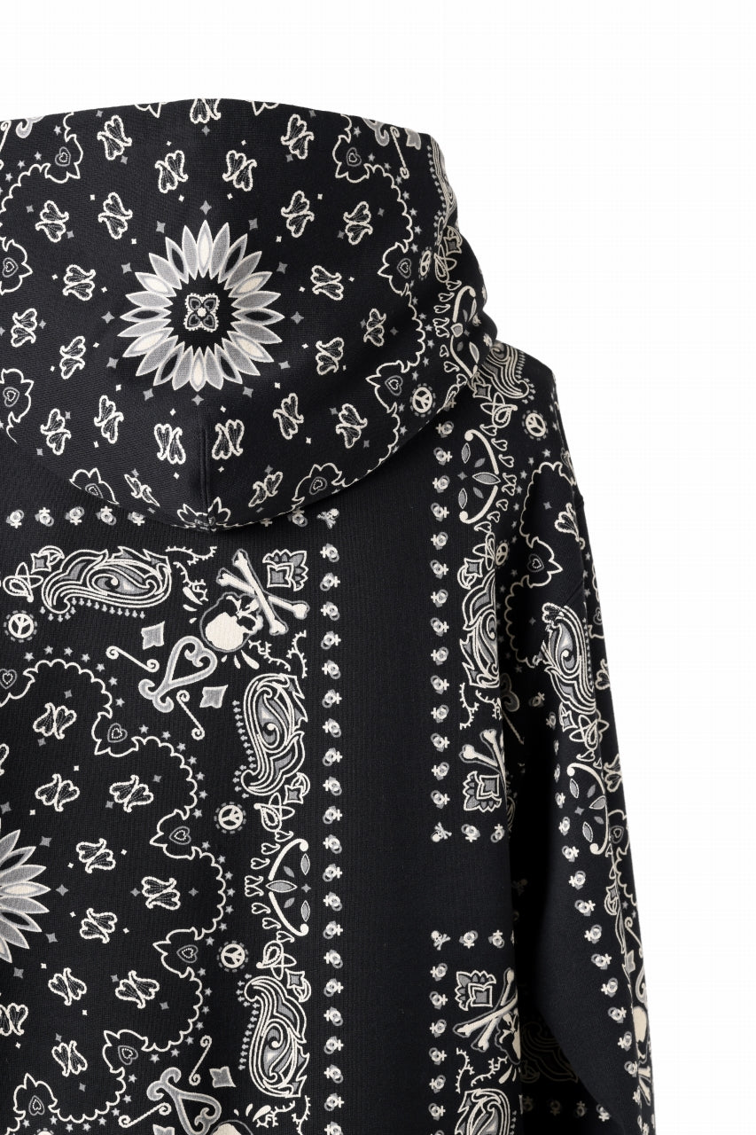 Load image into Gallery viewer, mastermind JAPAN BANDANA HOODIE / REGULAR FIT (BLACK BASE)