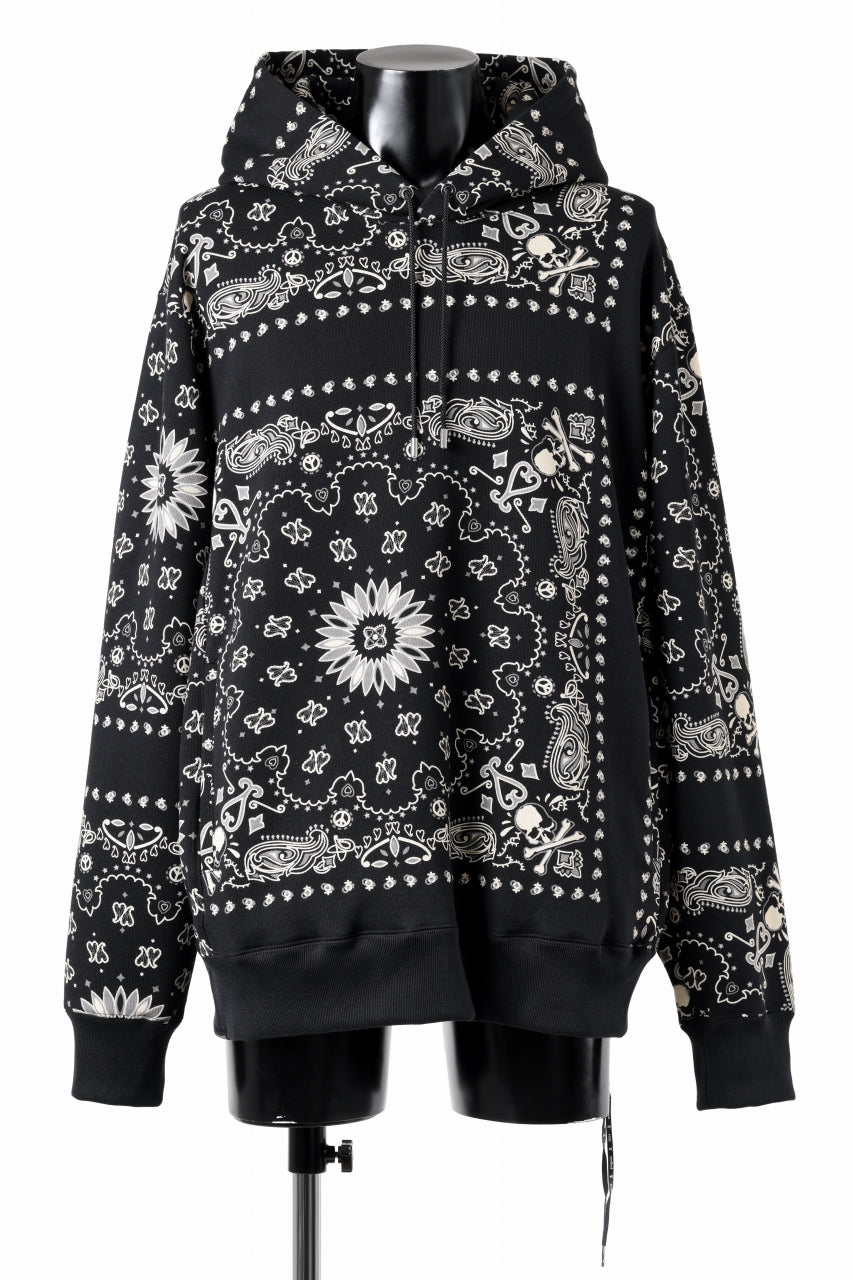 Load image into Gallery viewer, mastermind JAPAN BANDANA HOODIE / REGULAR FIT (BLACK BASE)
