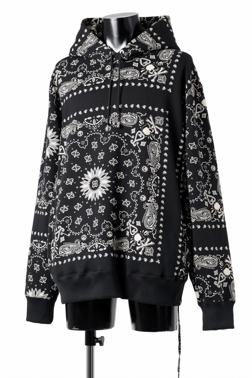 Load image into Gallery viewer, mastermind JAPAN BANDANA HOODIE / REGULAR FIT (BLACK BASE)
