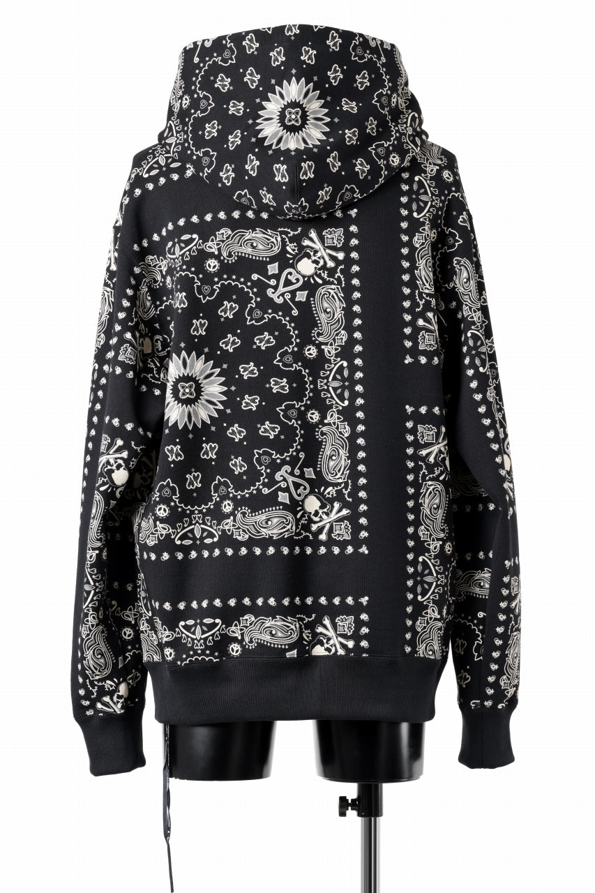Load image into Gallery viewer, mastermind JAPAN BANDANA HOODIE / REGULAR FIT (BLACK BASE)