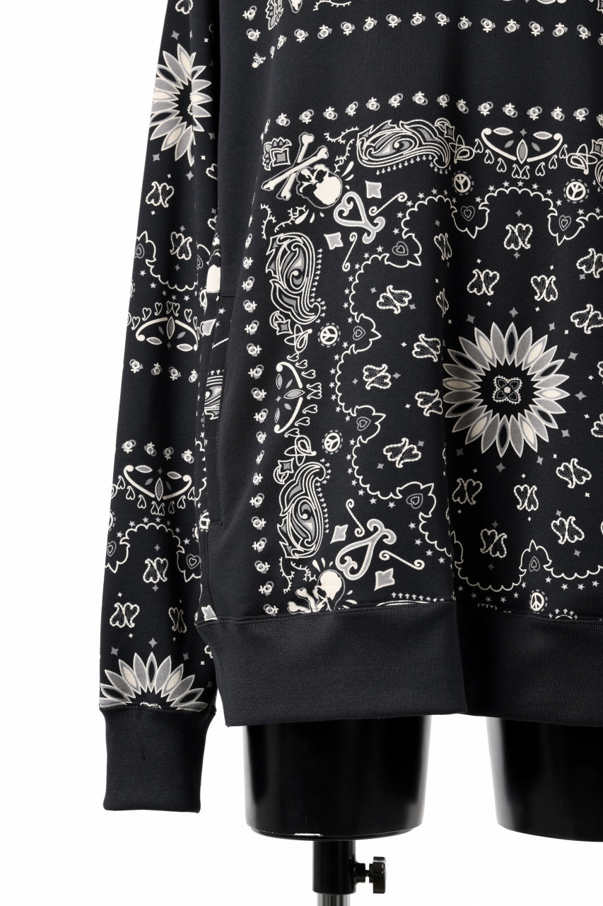 画像をギャラリービューアに読み込む, mastermind JAPAN BANDANA SWEATSHIRT / REGULAR FIT (BLACK BASE)