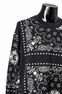 画像をギャラリービューアに読み込む, mastermind JAPAN BANDANA SWEATSHIRT / REGULAR FIT (BLACK BASE)