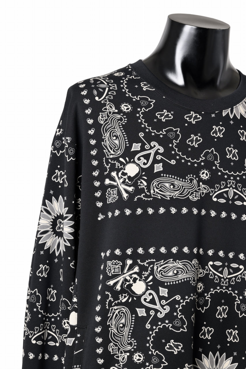 画像をギャラリービューアに読み込む, mastermind JAPAN BANDANA SWEATSHIRT / REGULAR FIT (BLACK BASE)